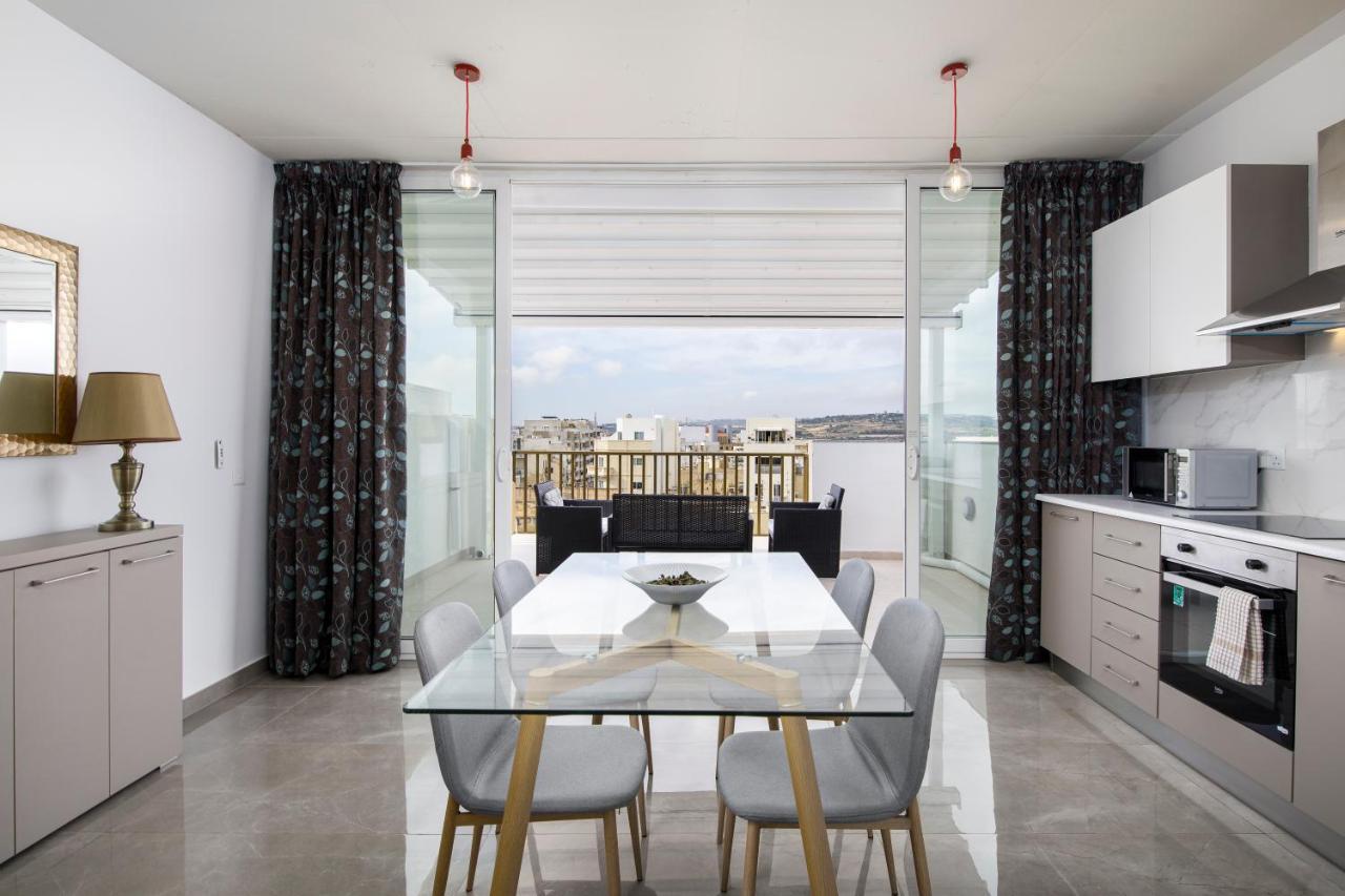 Hilltop Apartments - Stylish Comfort Living Close To The Sea, Bugibba San Pawl il-Baħar Eksteriør billede